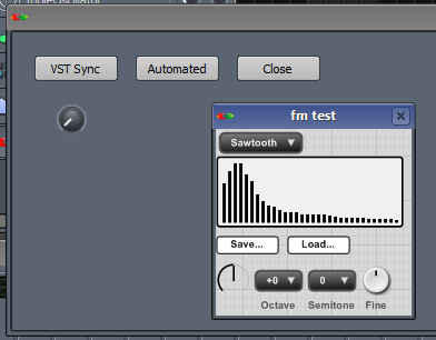 This is a test synth I made, with NO knobs being generated in the host.