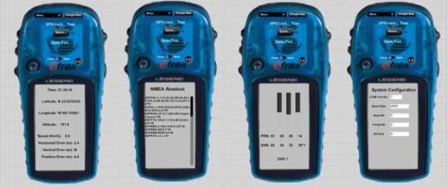 Example windows of GPS project